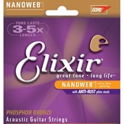 Elixir Phosphor Bronze Acoustic Strings (NANOWEB)