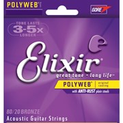 Elixir 80/20 Bronze Acoustic Strings (POLYWEB)
