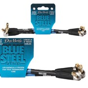 Dean Markley 6" Blue Woven High Performance Patch Cables (Right Angle) - 3 Pack - Lifetime Warranty